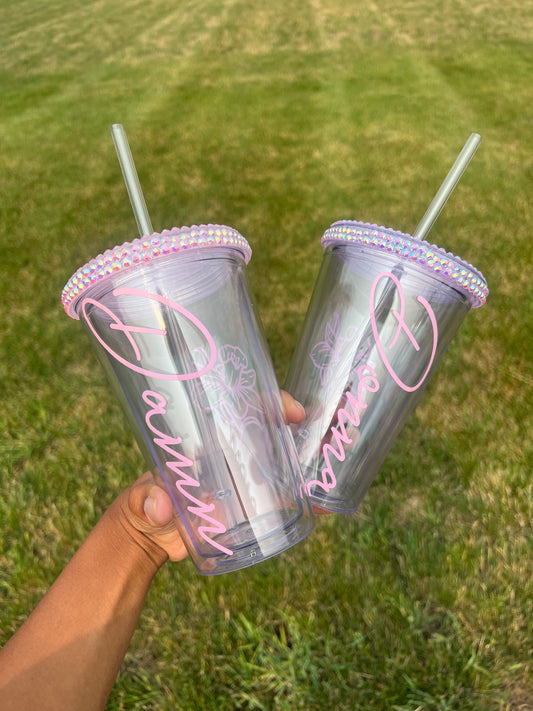 Custom Sparkle Tumbler 16oz – Personalized Glitter Tumblers