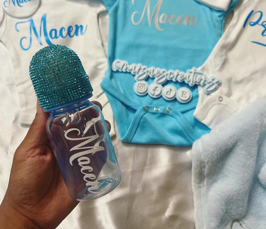 Custom Rhinestone Baby Bottle – Sparkling Personalized Baby Gift
